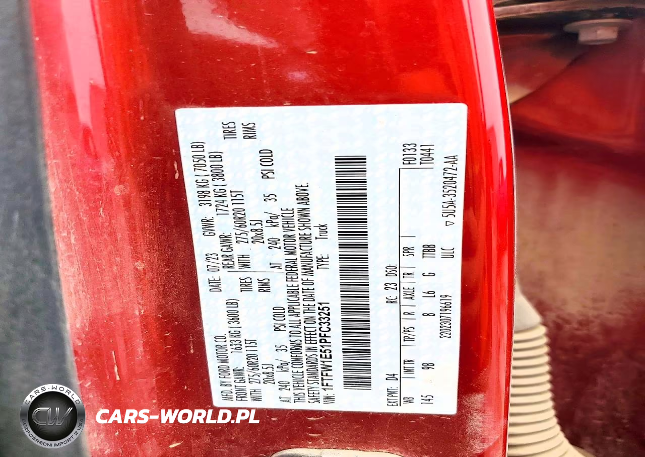 2023 Ford F150 VIN:1FTFW1E51PFC33251 - 12