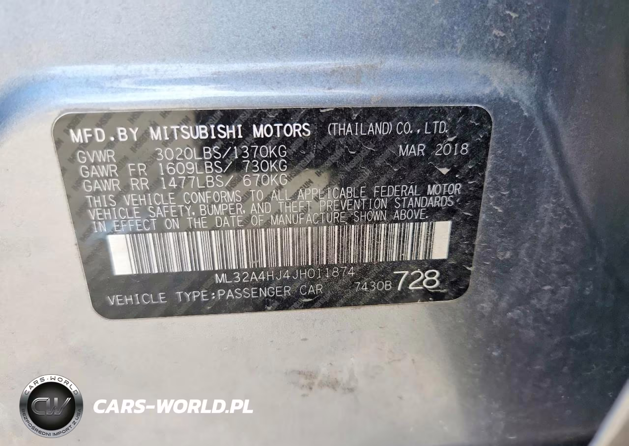 2018 Mitsubishi Mirage Se VIN:ML32A4HJ4JH011874 - 13