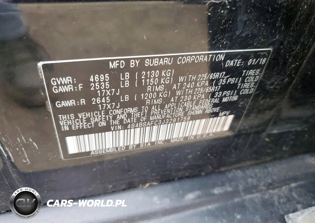 2018 Subaru Outback 2.5I Premium VIN:4S4BSAFC3J3291759 - 13