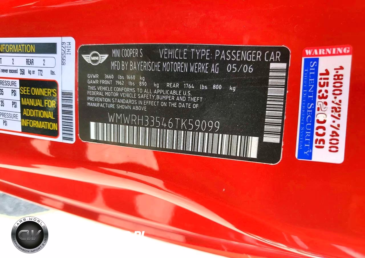 2006 Mini Cooper S VIN:WMWRH33546TK59099 - 13