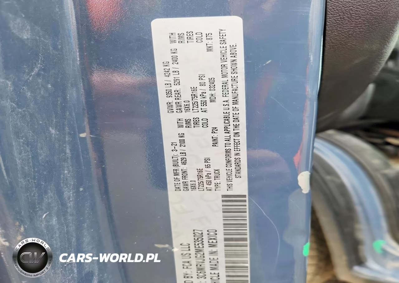 2021 Ram Promaster 3500 3500 High VIN:3C6MRVJG2ME535027 - 12