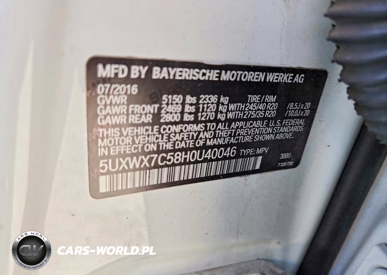 2017 BMW X3 xDrive35I VIN:5UXWX7C58H0U40046 - 13