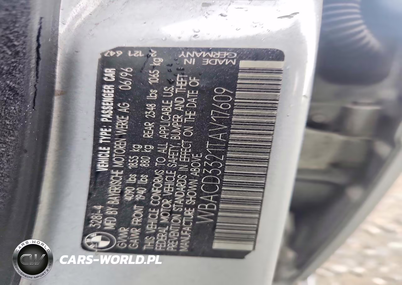 1996 BMW 328 I VIN:WBACD3321TAV17609 - 12