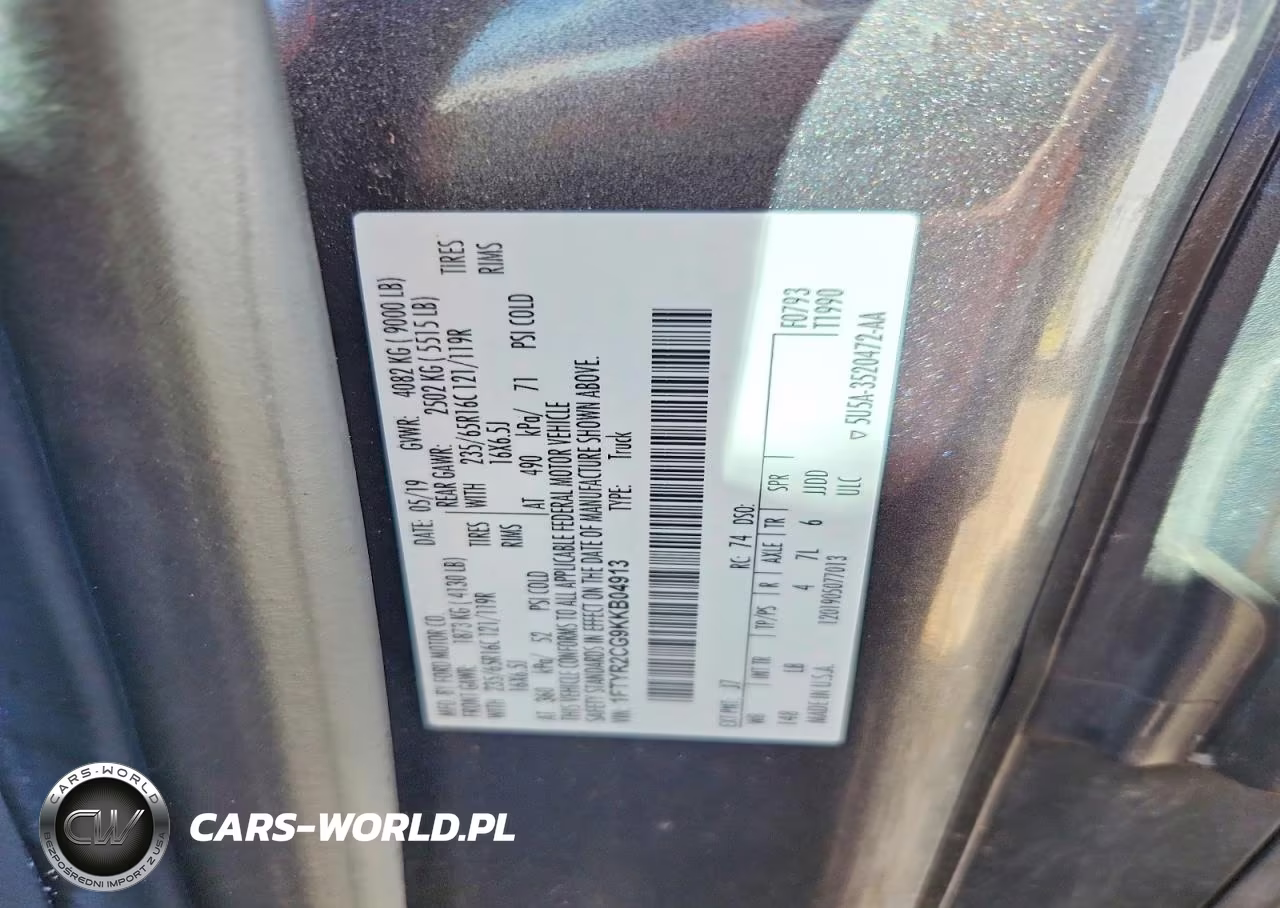 2019 Ford Transit T-250 VIN:1FTYR2CG9KKB04913 - 14