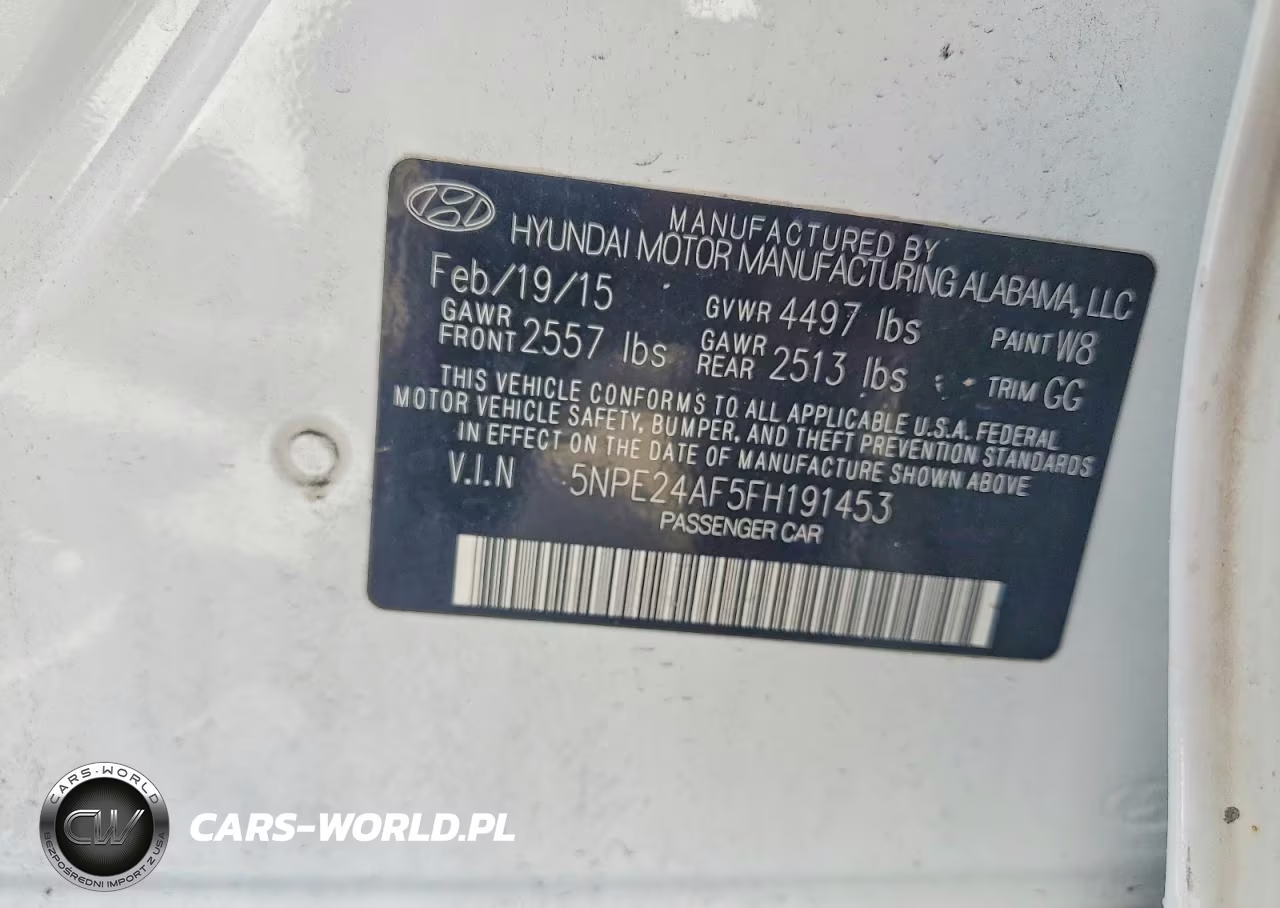 2015 Hyundai Sonata Se VIN:5NPE24AF5FH191453 - 13