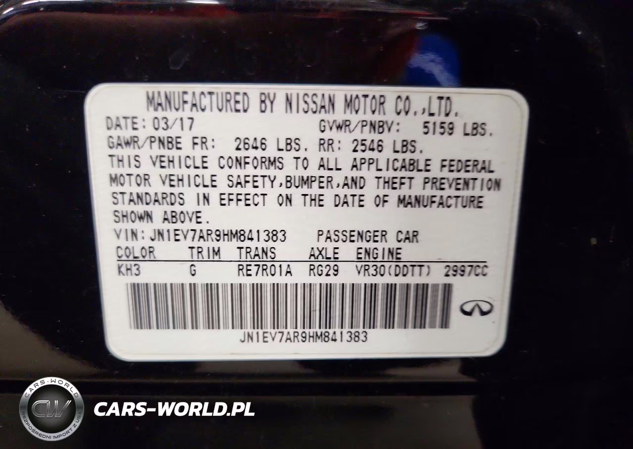 2017 Infiniti Q50 3.0T Signature Edition VIN:JN1EV7AR9HM841383 - 12