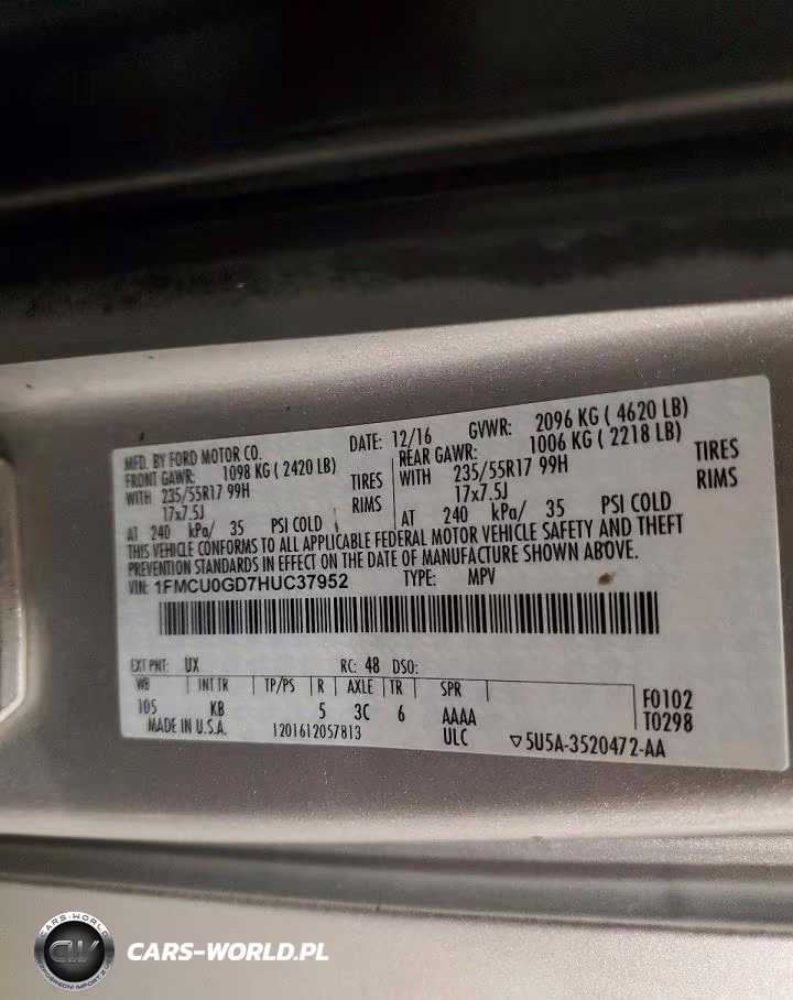 2017 Ford Escape Se VIN:1FMCU0GD7HUC37952 - 13
