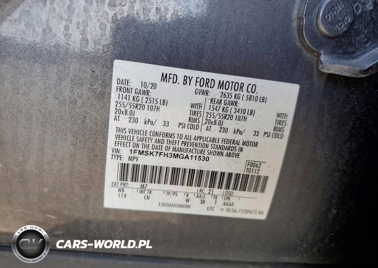 2021 Ford Explorer Limited VIN:1FMSK7FH3MGA11530 - 14