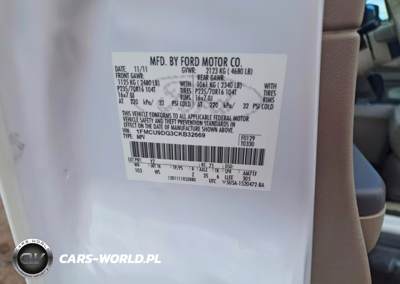 2012 Ford Escape VIN:1FMCU9DG3CKB32669 - 12