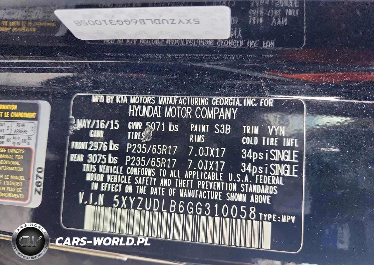 2016 Hyundai Santa Fe Sport 2.4L VIN:5XYZUDLB6GG310058 - 13