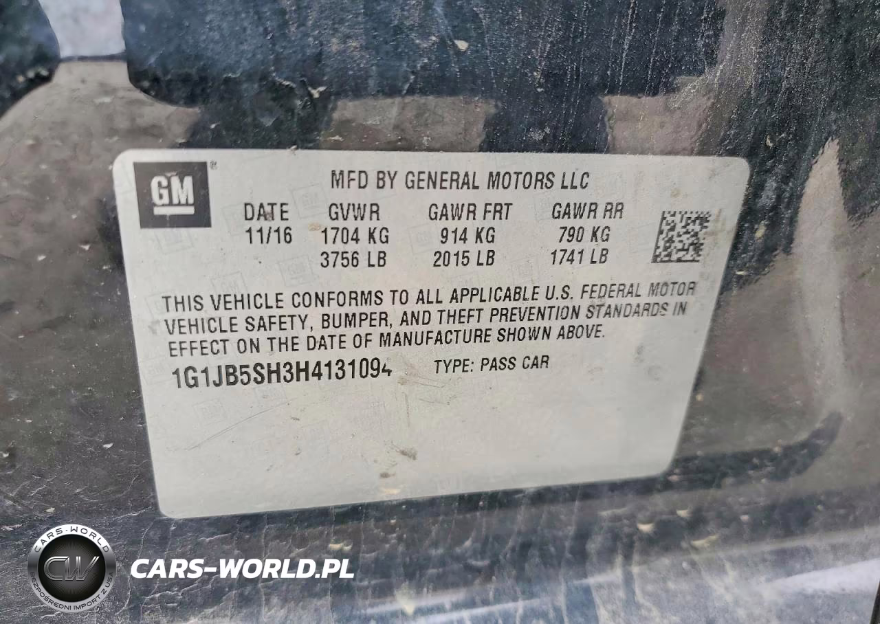2017 Chevrolet Sonic Ls VIN:1G1JB5SH3H4131094 - 14