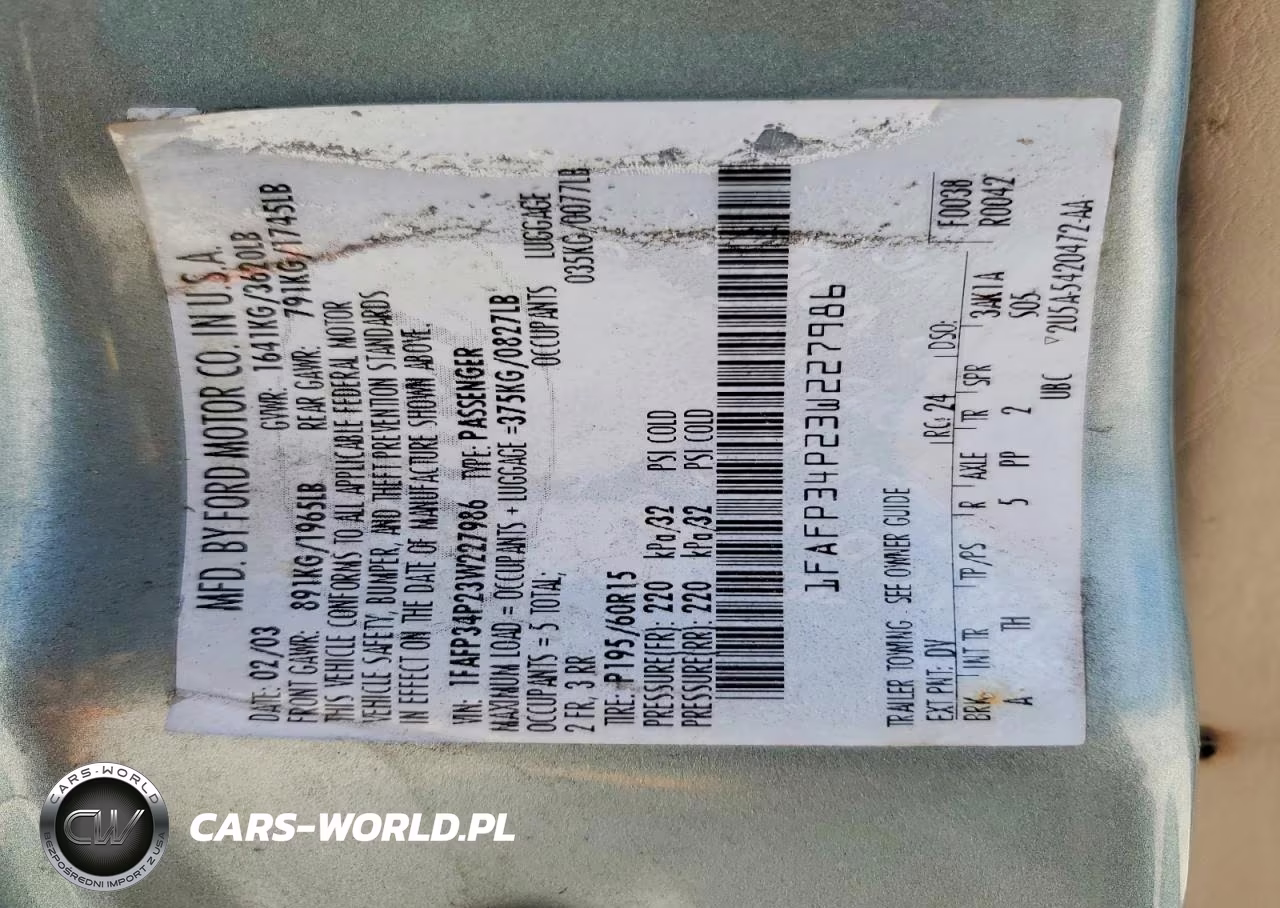 2003 Ford Focus Se VIN:1FAFP34P23W227986 - 12