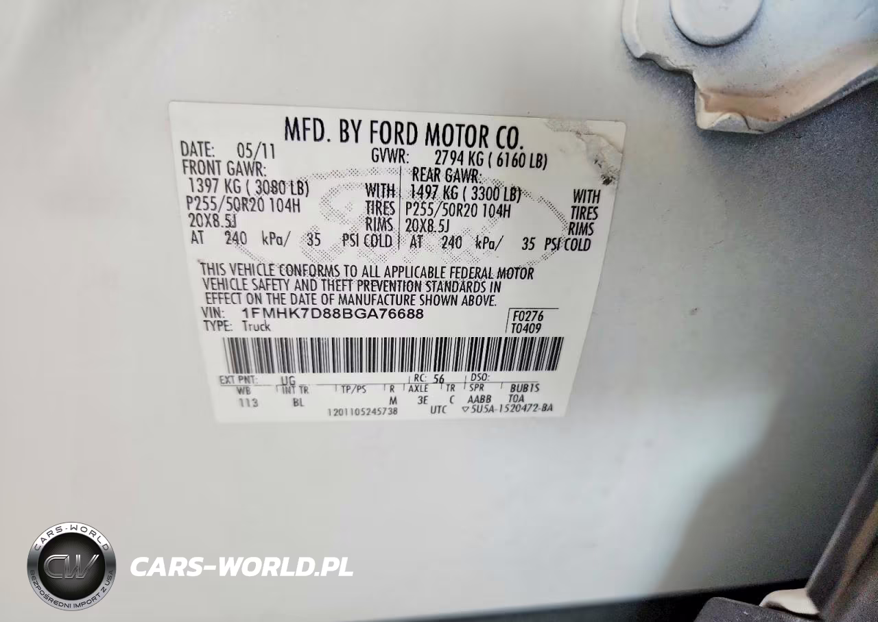 2011 Ford Explorer Xlt VIN:1FMHK7D88BGA76688 - 13