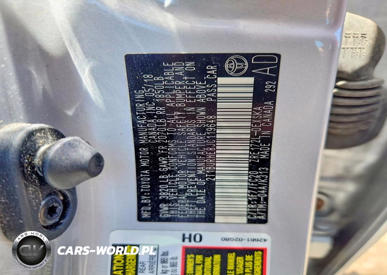 2018 Toyota Corolla Se VIN:2T1BURHE8JC119648 - 12