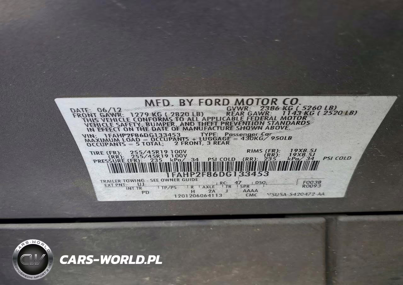 2013 Ford Taurus Limited VIN:1FAHP2F86DG133453 - 12