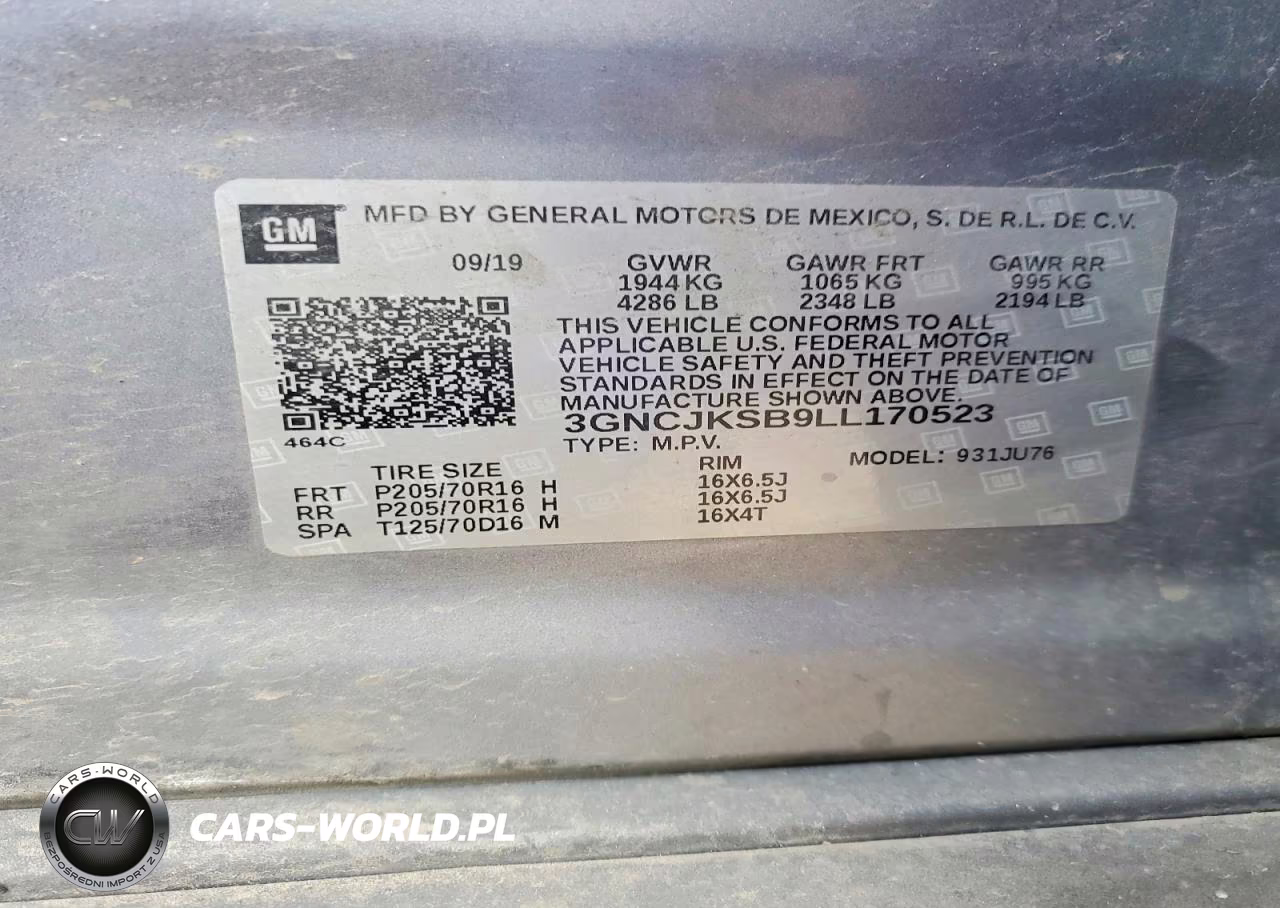 2020 Chevrolet Trax 4D Ls VIN:3GNCJKSB9LL170523 - 13
