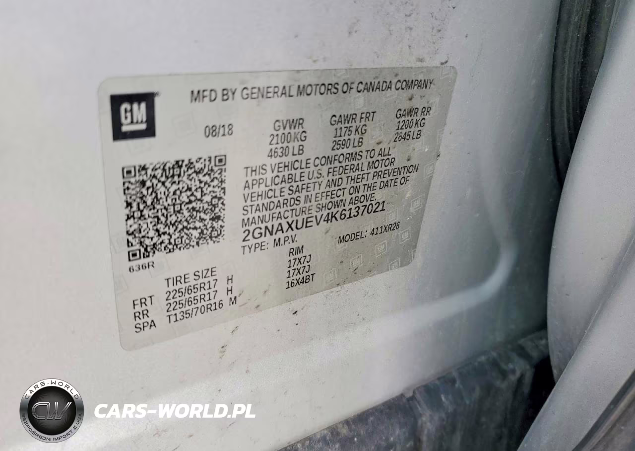 2019 Chevrolet Equinox Lt VIN:2GNAXUEV4K6137021 - 13