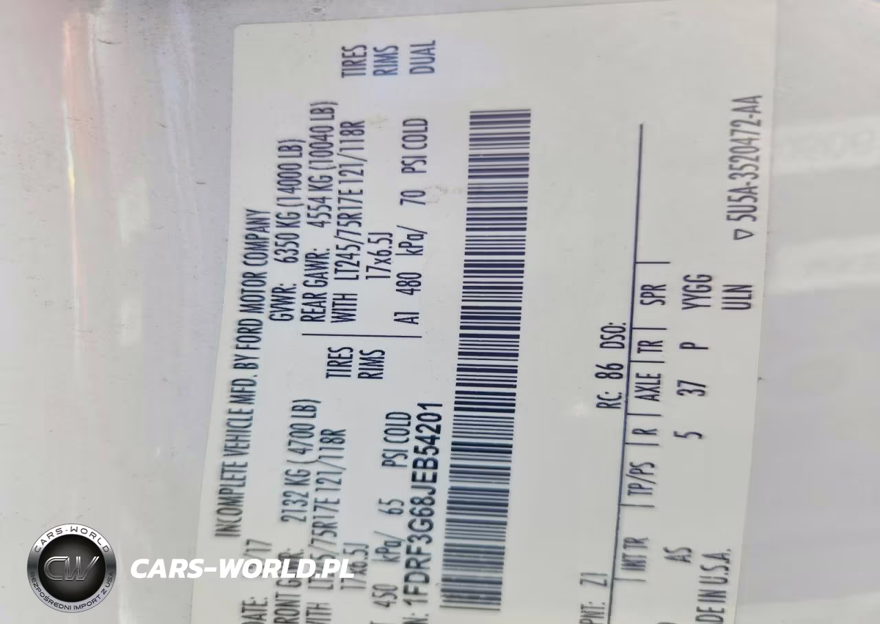 2018 Ford F350 Super Duty VIN:1FDRF3G68JEB54201 - 12