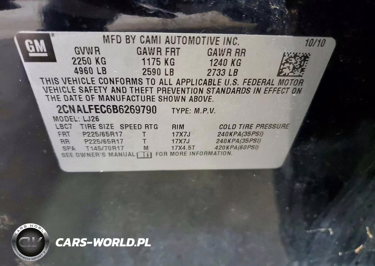2011 Chevrolet Equinox Ltz VIN:2CNALFEC6B6269790 - 13