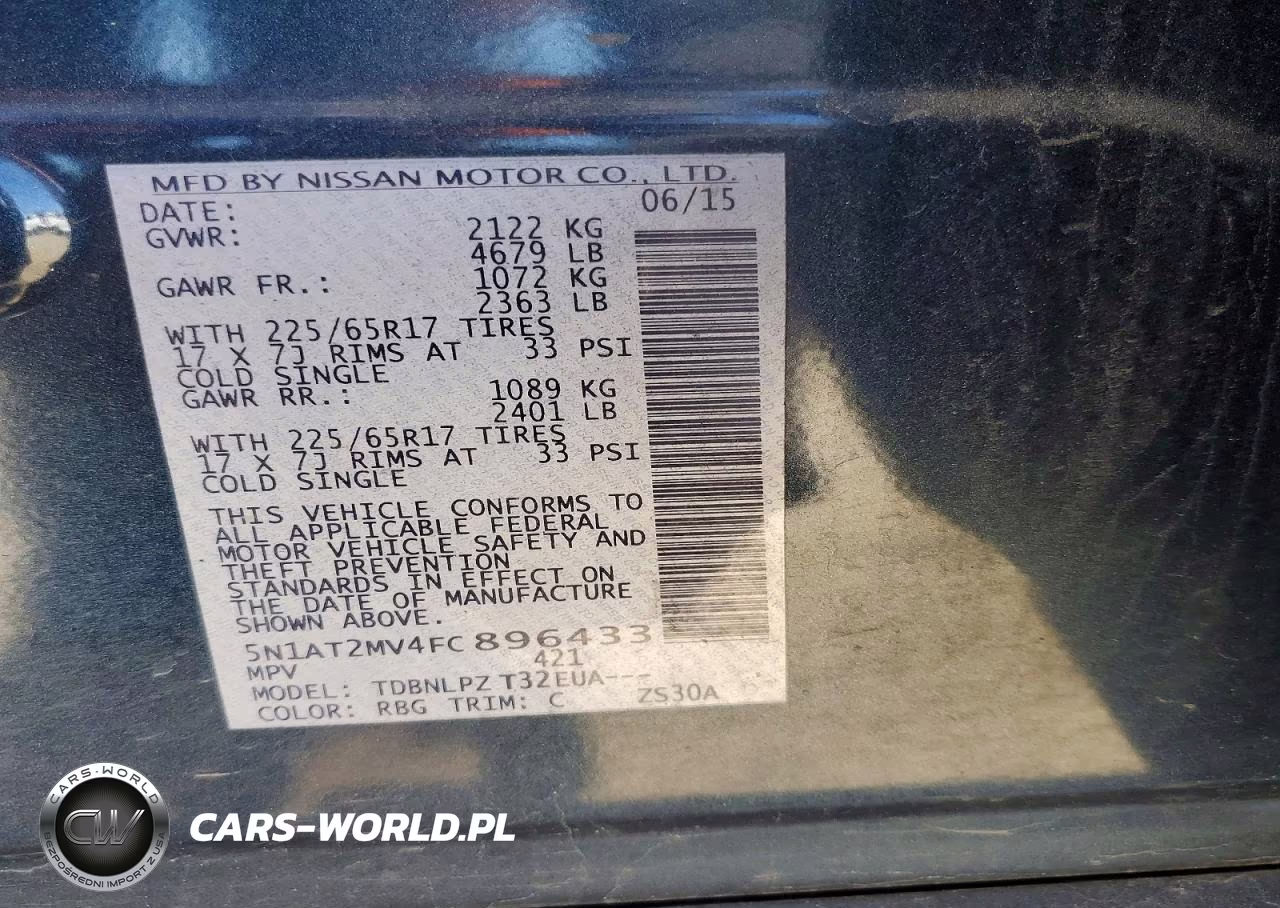 2015 Nissan Rogue S VIN:5N1AT2MV4FC896433 - 13