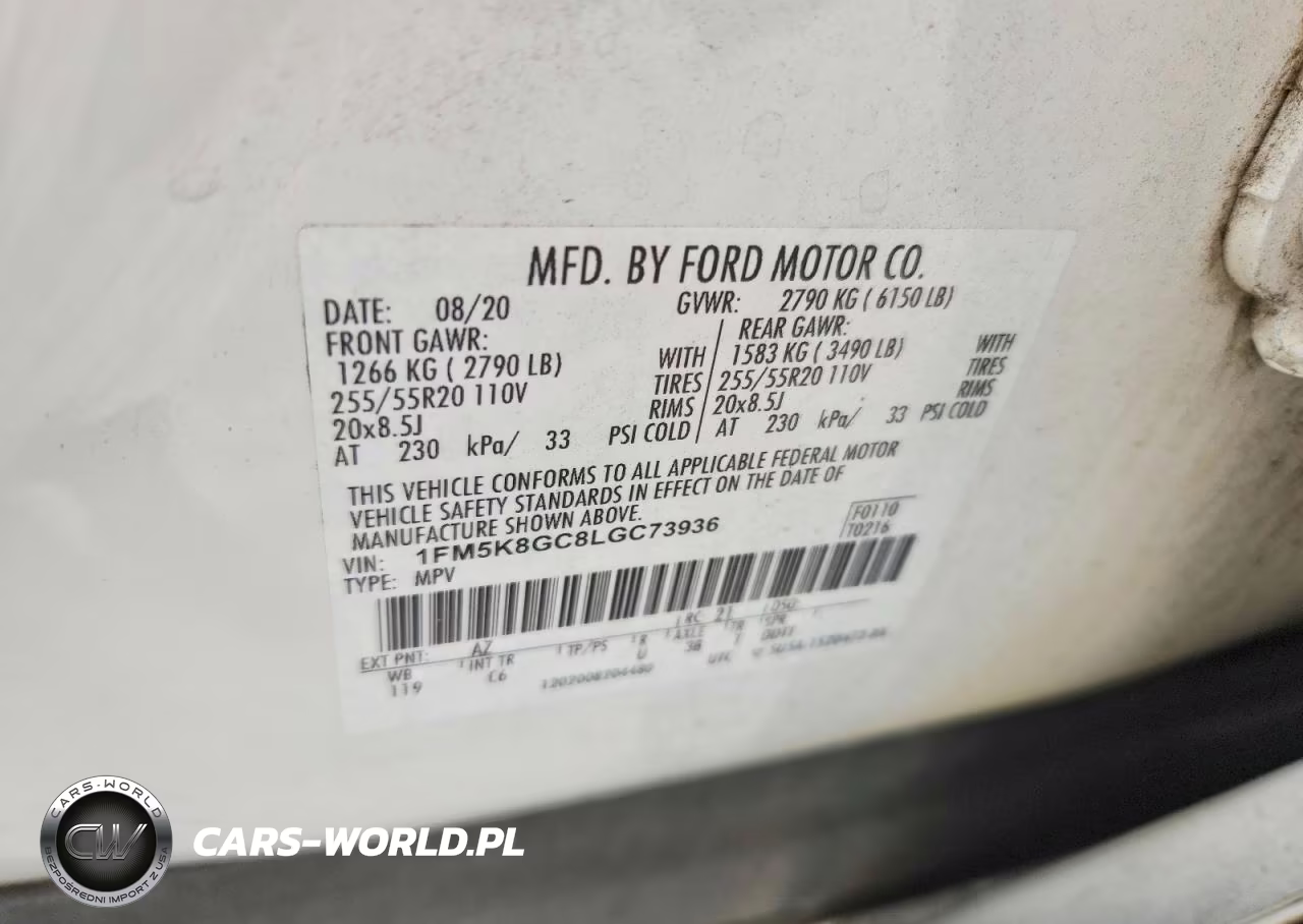 2020 Ford Explorer St VIN:1FM5K8GC8LGC73936 - 13