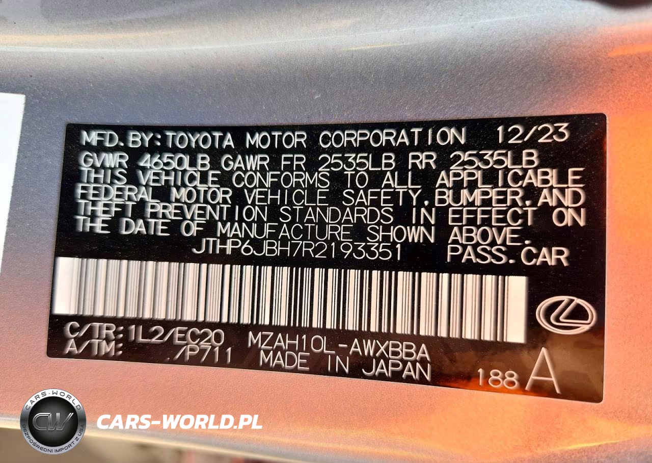 2024 Lexus Ux 250H Premium VIN:JTHP6JBH7R2193351 - 13