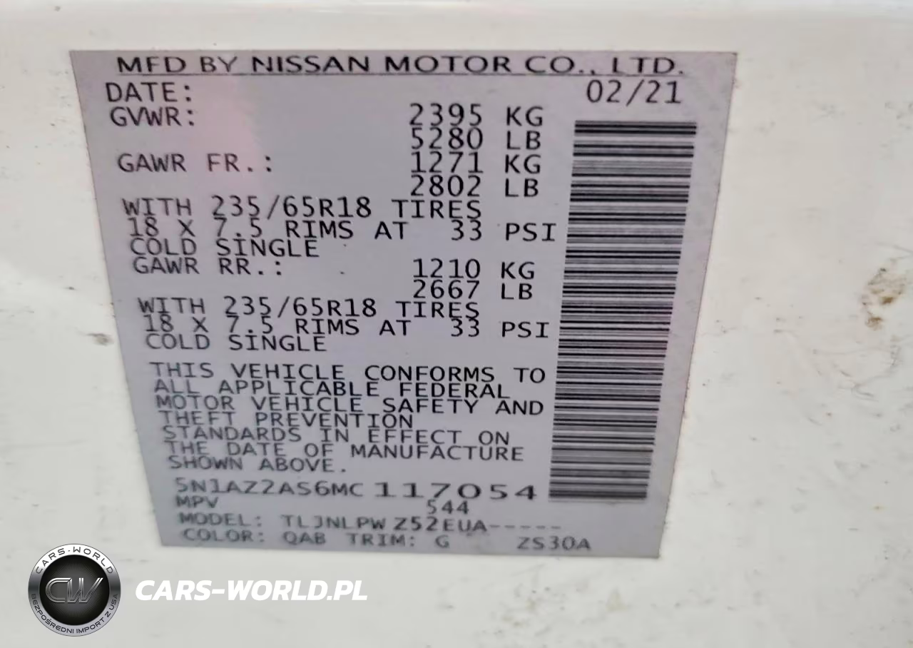 2021 Nissan Murano S VIN:5N1AZ2AS6MC117054 - 12