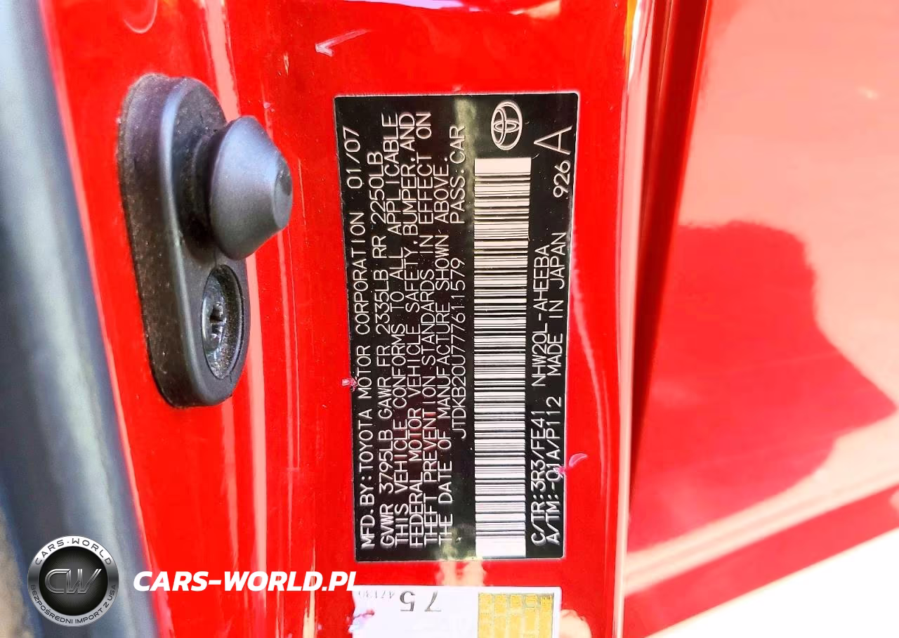 2007 Toyota Prius Base VIN:JTDKB20U777611579 - 12
