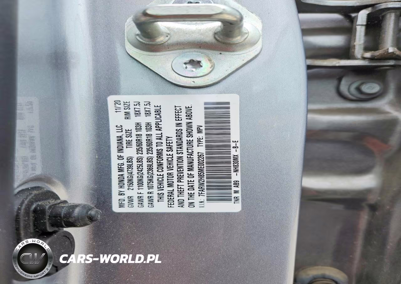 2021 Honda Cr-V Exl VIN:7FARW2H85ME002267 - 13
