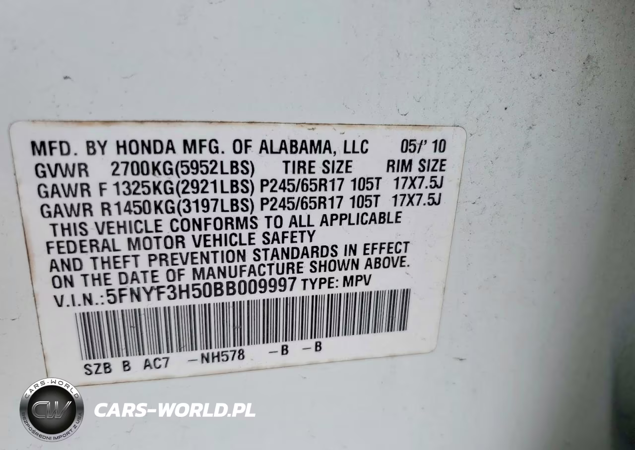 2011 Honda Pilot Exl VIN:5FNYF3H50BB009997 - 13
