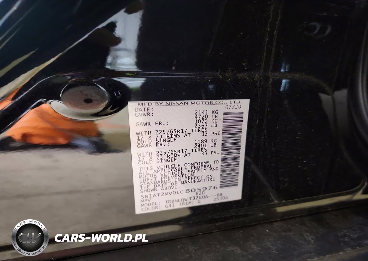 2020 Nissan Rogue Sv VIN:5N1AT2MV0LC805976 - 14