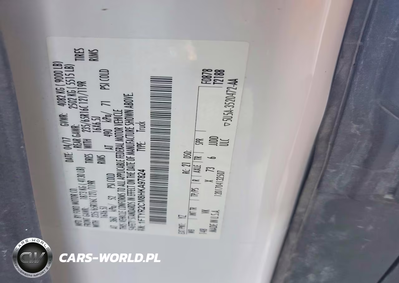 2017 Ford Transit T- - Refrigerated Delivery Van VIN:1FTYR2CM8HKA97824 - 12