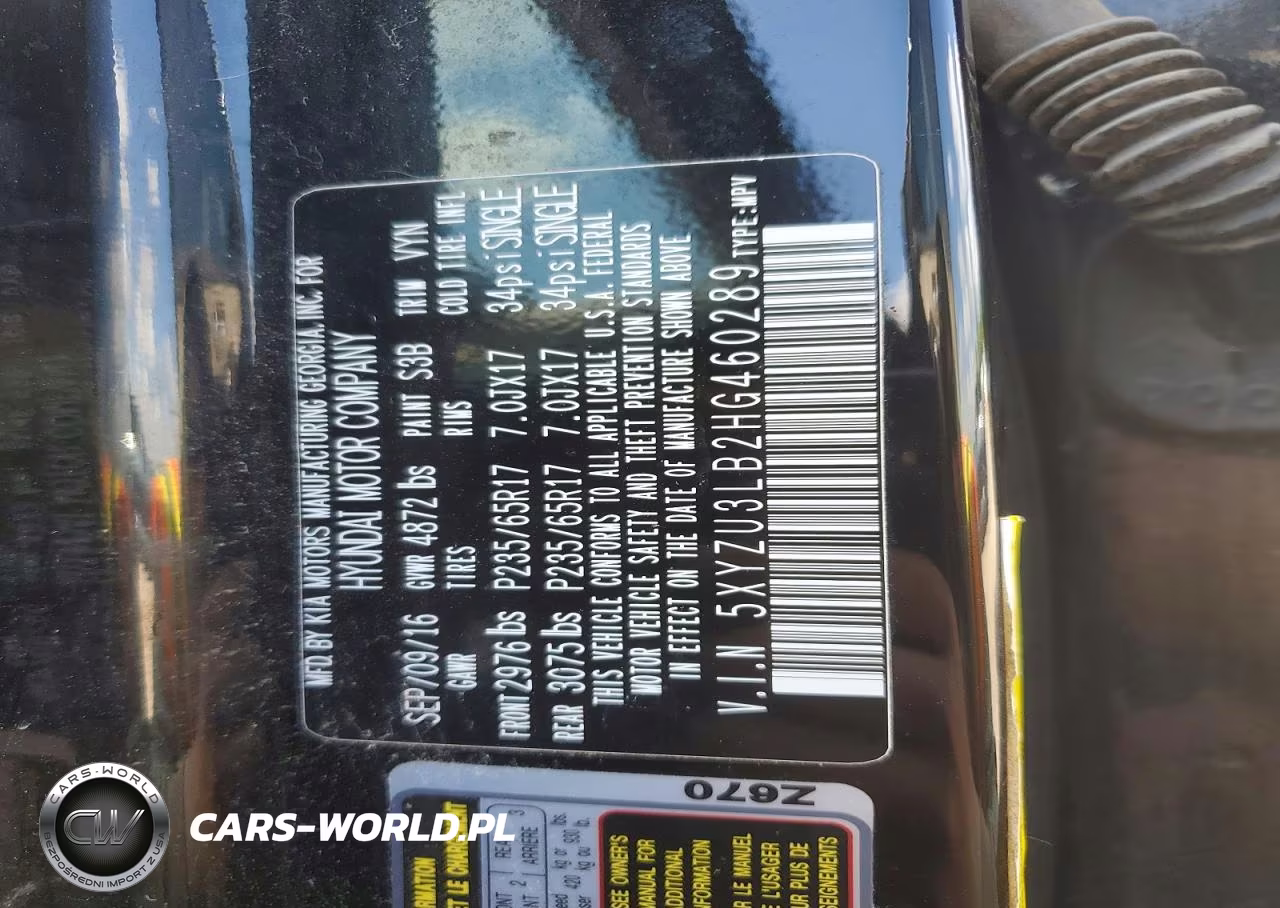 2017 Hyundai Santa Fe Sport 2.4L VIN:5XYZU3LB2HG460289 - 13