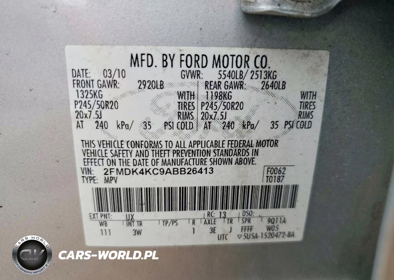 2010 Ford Edge Limited VIN:2FMDK4KC9ABB26413 - 13