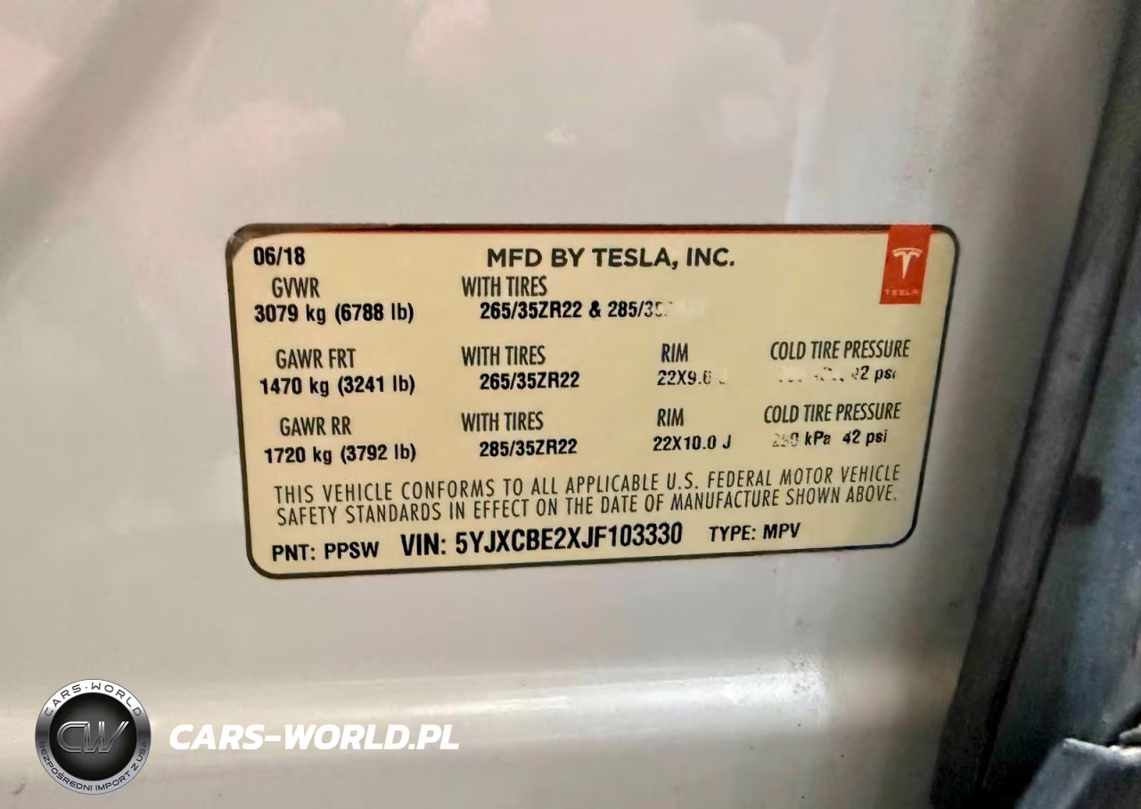 2018 Tesla Model X VIN:5YJXCBE2XJF103330 - 10