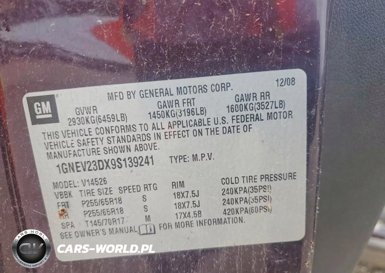 2009 Chevrolet Traverse Lt VIN:1GNEV23DX9S139241 - 13