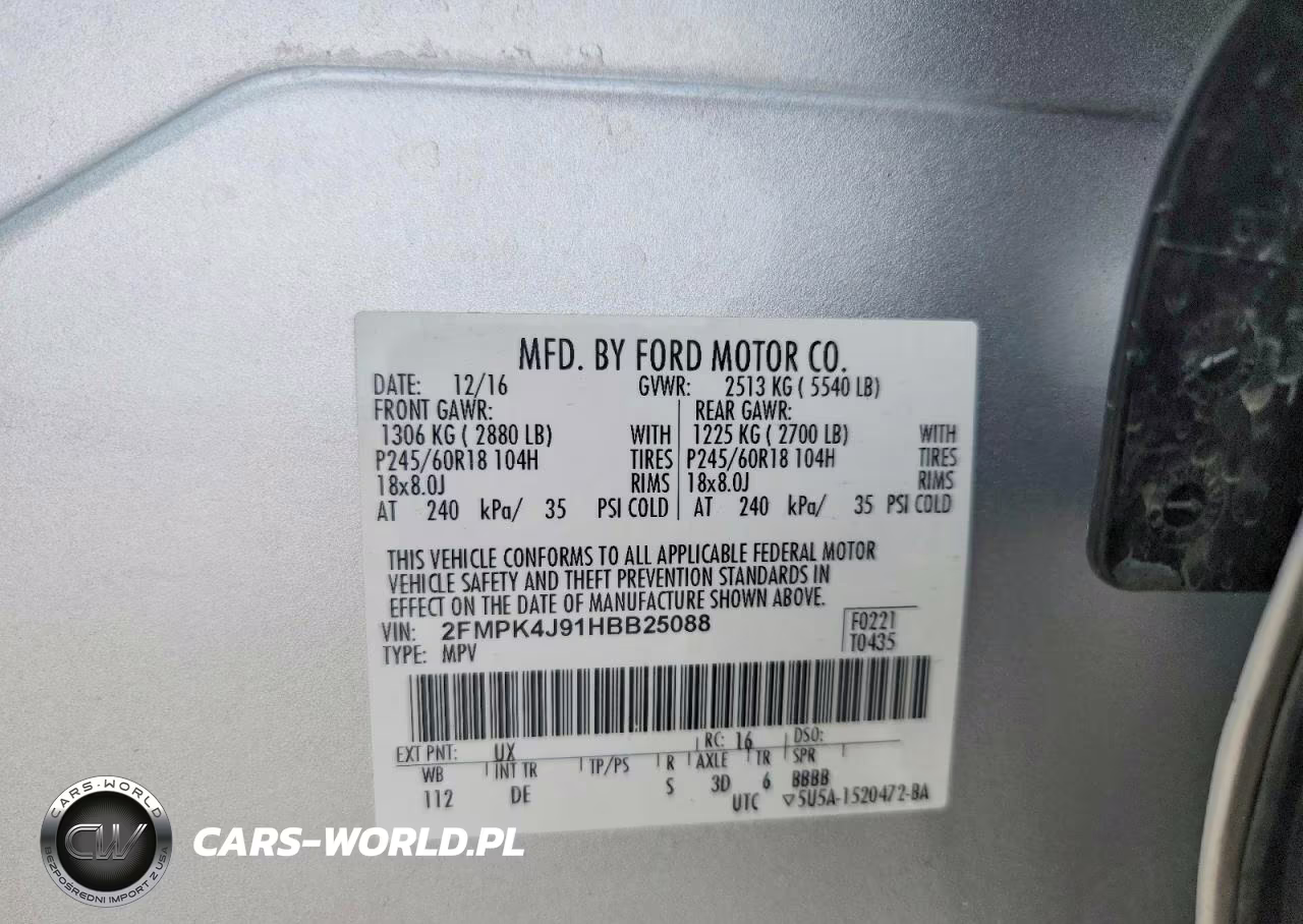 2017 Ford Edge Sel VIN:2FMPK4J91HBB25088 - 12