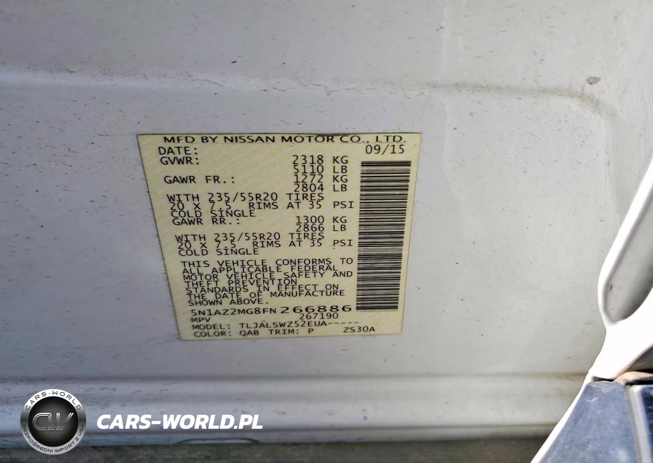 2015 Nissan Murano S VIN:5N1AZ2MG8FN266886 - 12