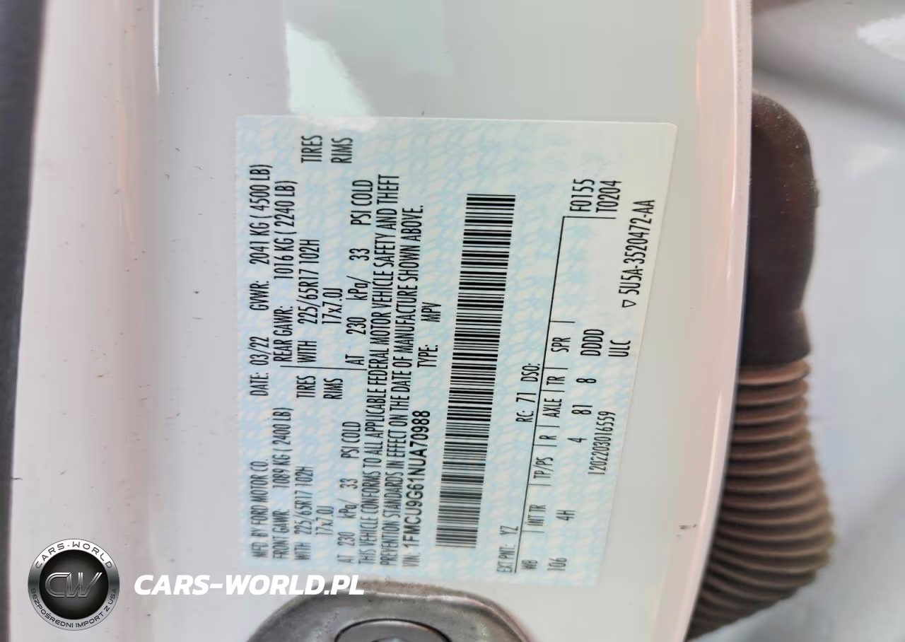 2022 Ford Escape Se VIN:1FMCU9G61NUA70988 - 13