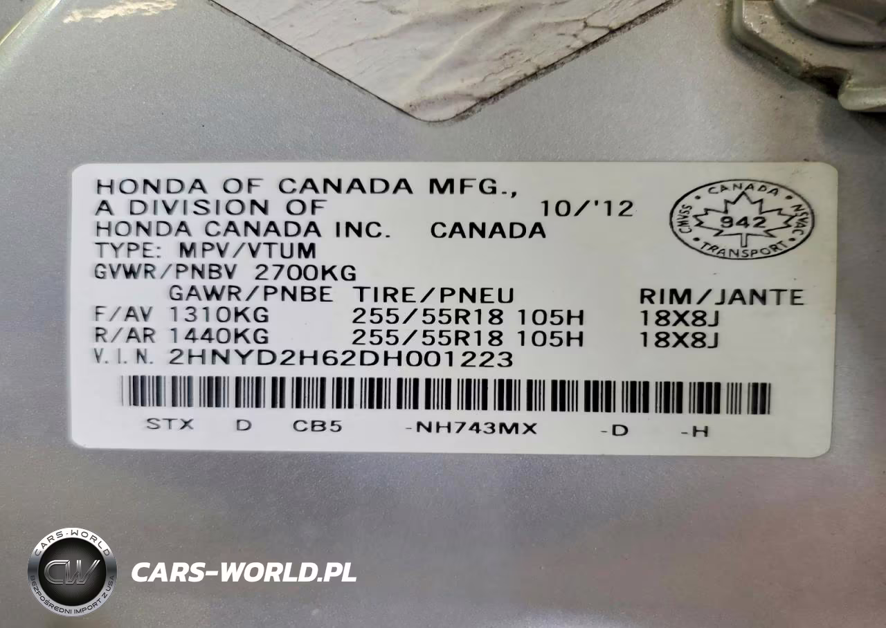 2013 Acura Mdx Advance VIN:2HNYD2H62DH001223 - 13