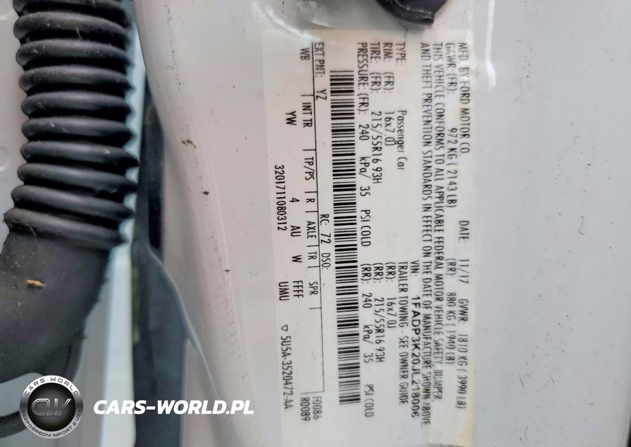 2018 Ford Focus Se VIN:1FADP3K20JL218006 - 12