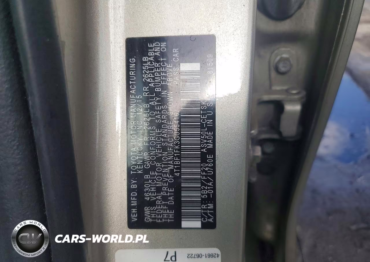 2016 Toyota Camry Se VIN:4T1BF1FK3GU554167 - 12