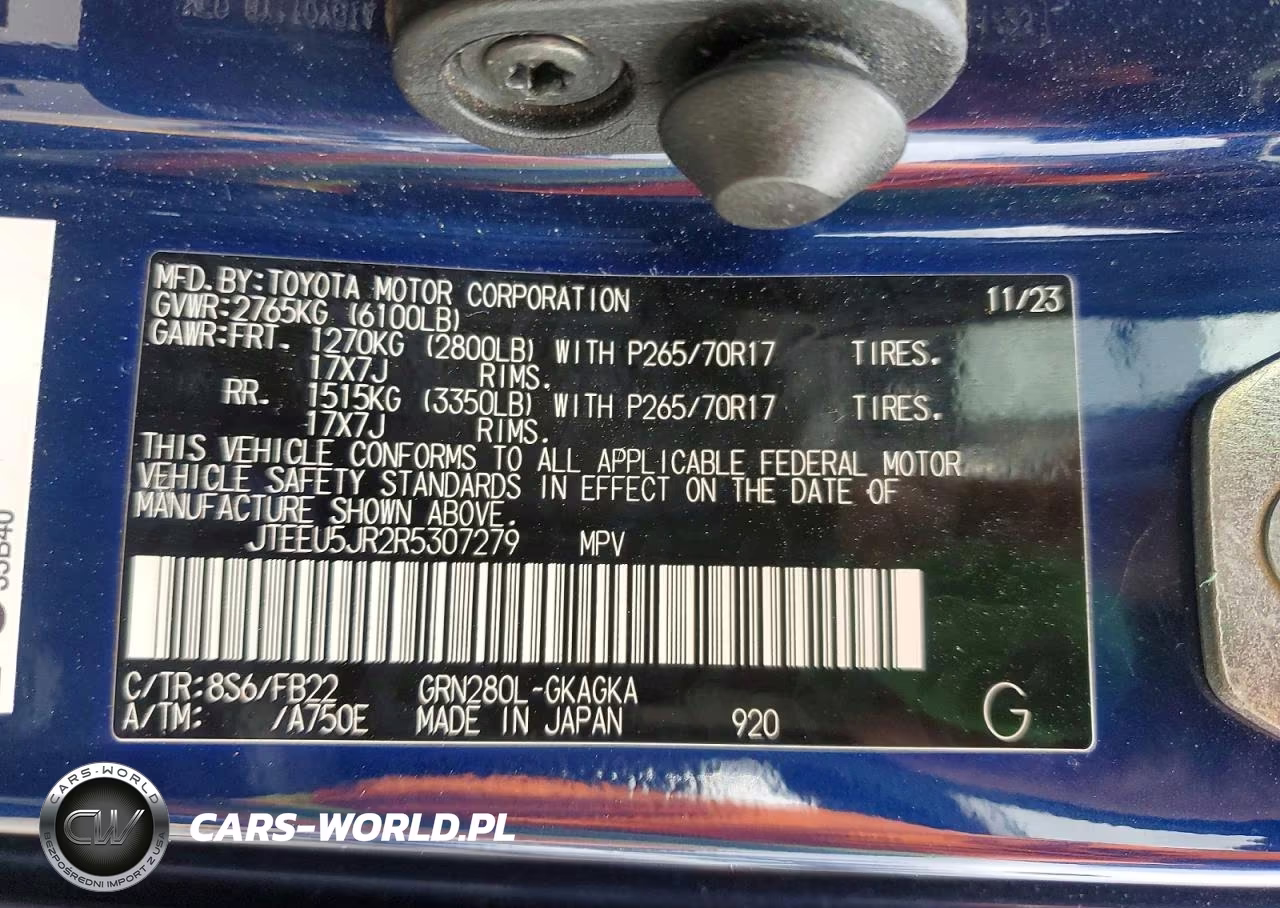 2024 Toyota 4Runner Sr5 VIN:JTEEU5JR2R5307279 - 12