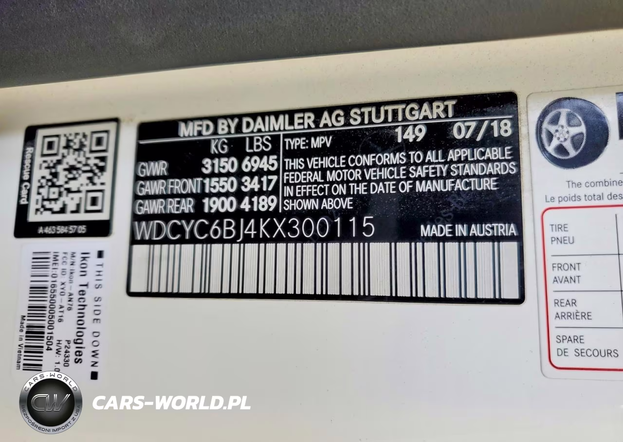 2019 Mercedes-Benz G 550 4Matic VIN:WDCYC6BJ4KX300115 - 12