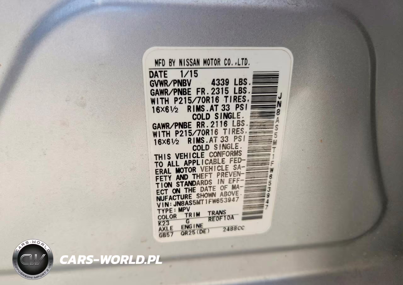 2015 Nissan Rogue Select S VIN:JN8AS5MT1FW653947 - 12