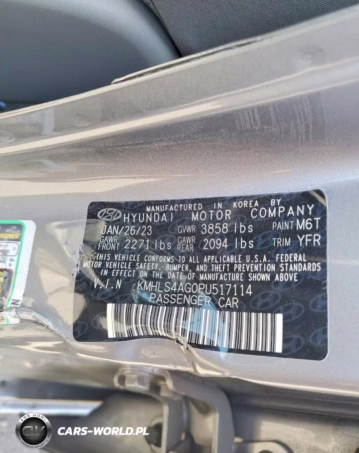 2023 Hyundai Elantra Sel VIN:KMHLS4AG0PU517114 - 12
