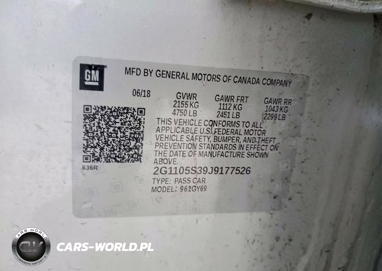 2018 Chevrolet Impala Lt VIN:2G1105S39J9177526 - 12