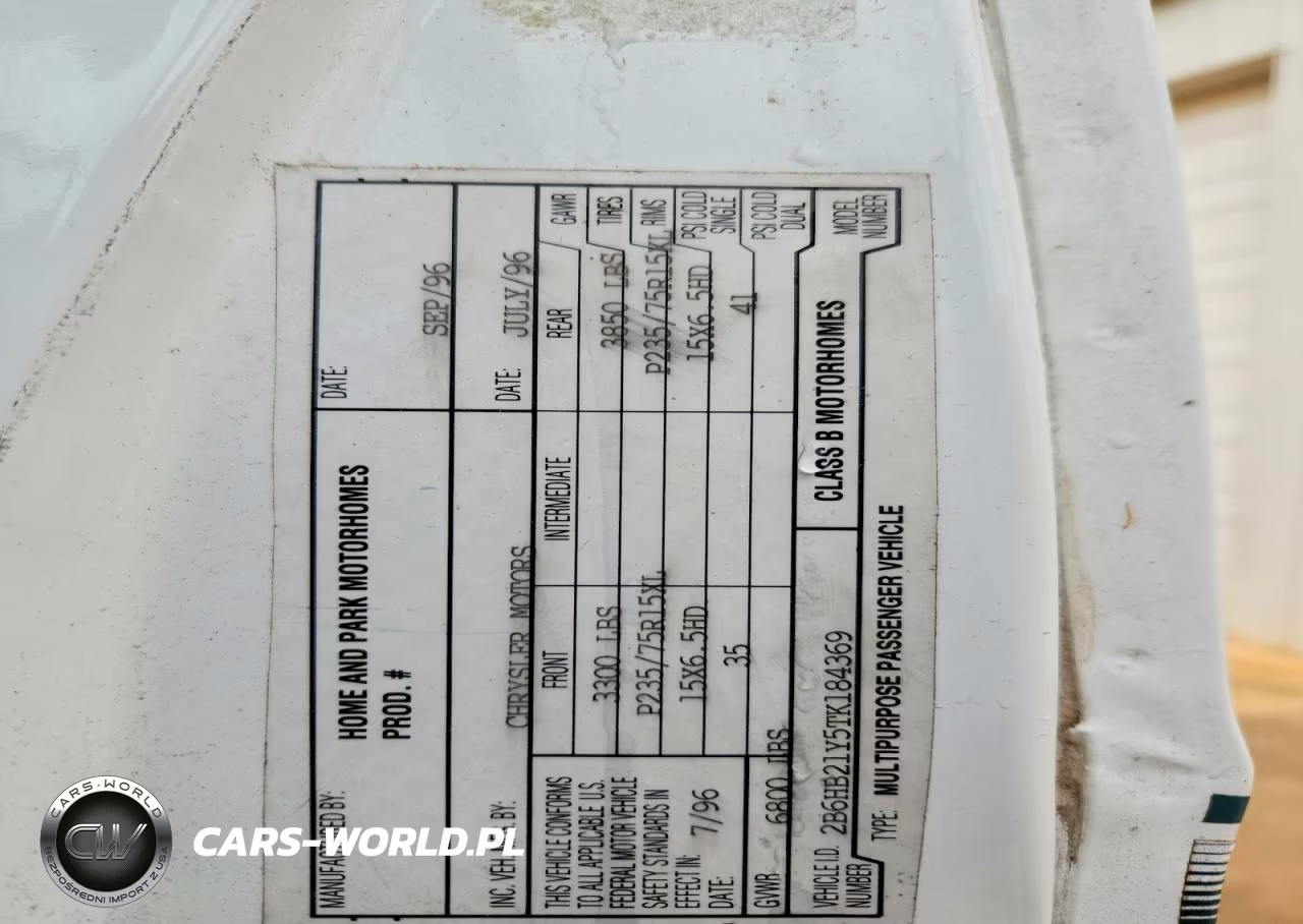 1996 Dodge Ram Van B2500 VIN:2B6HB21Y5TK184369 - 10