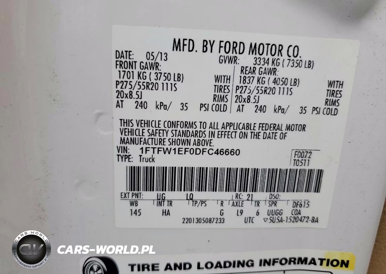 2013 Ford F150 Supercrew VIN:1FTFW1EF0DFC46660 - 12