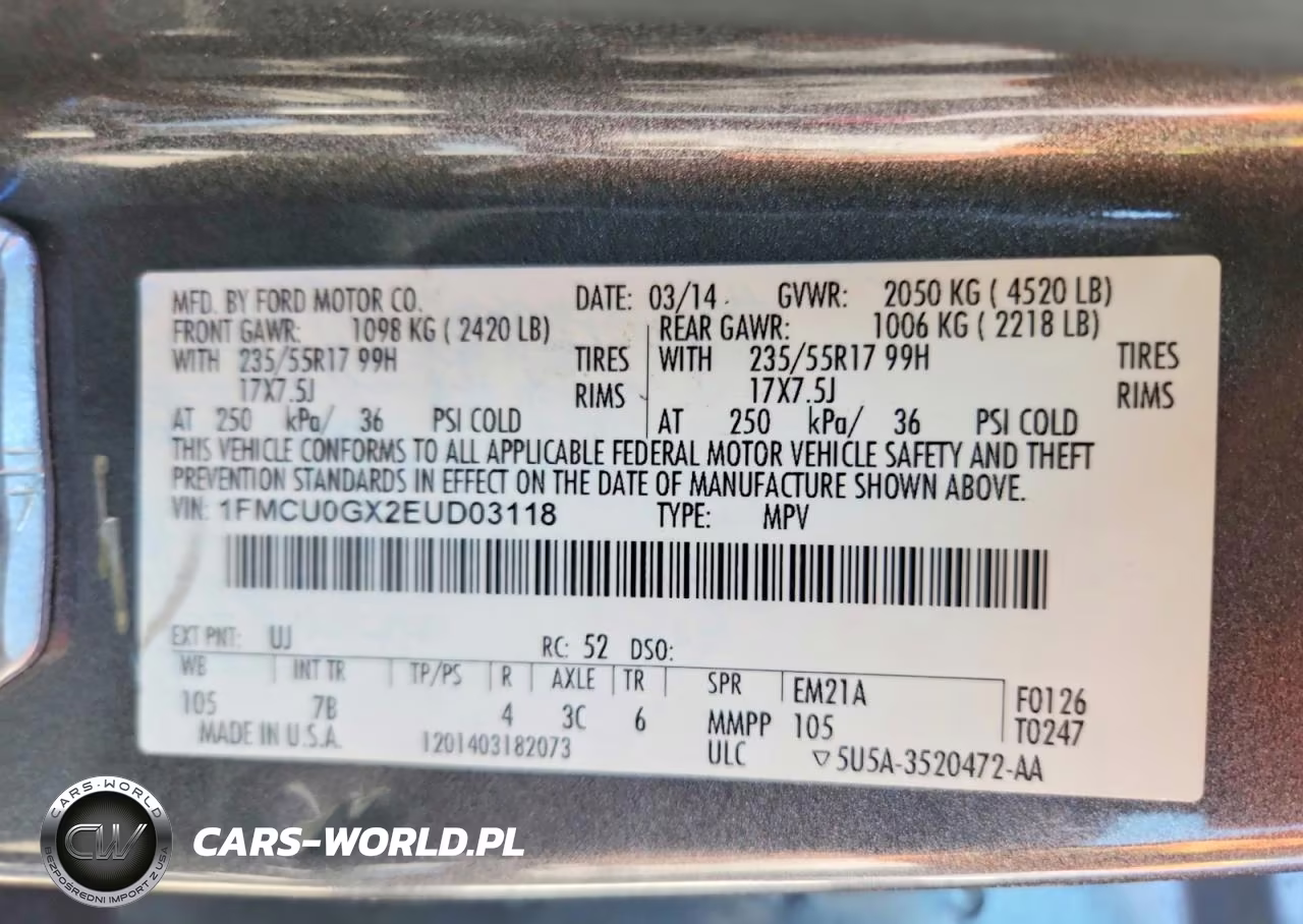 2014 Ford Escape Se VIN:1FMCU0GX2EUD03118 - 13